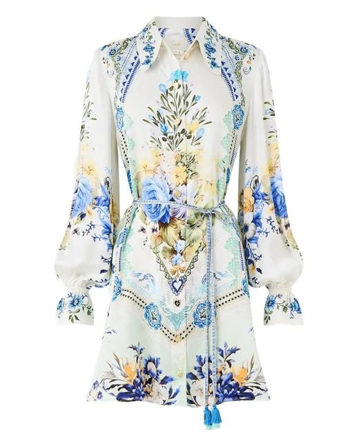 CAMILLA My Homespun Heart Mini Shirt Dress in Blue | Lyst CAMILLA My Homespun Heart Mini Shirt Dress in Blue | Lyst