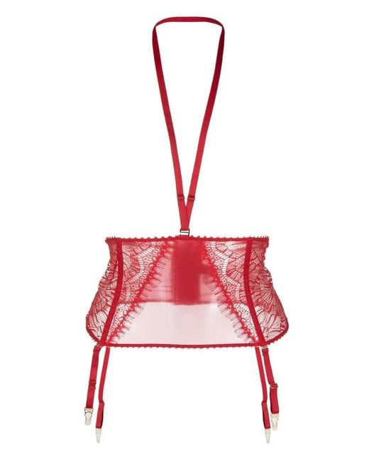 Maison Close Red Accrochet Coeur Suspender Belt