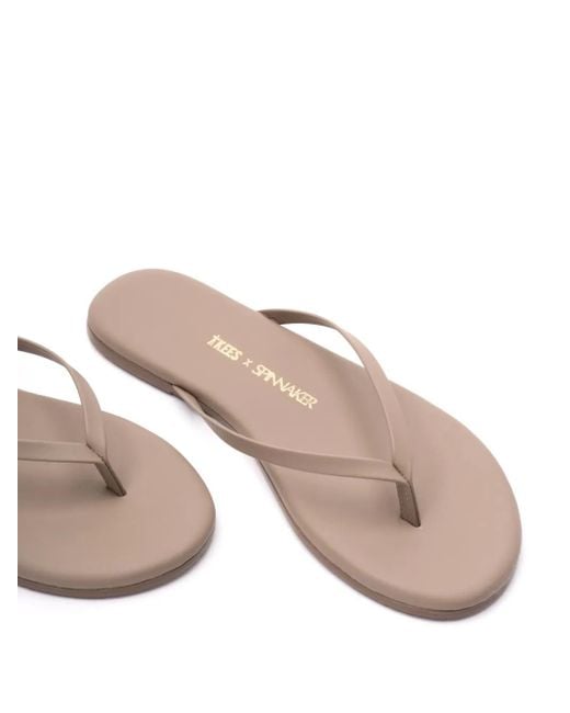 TKEES Natural Lily Flip Flops