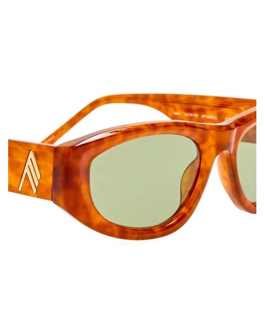 The Attico Brown X Linda Farrow Maya Tortoiseshell-Effect Sunglasses