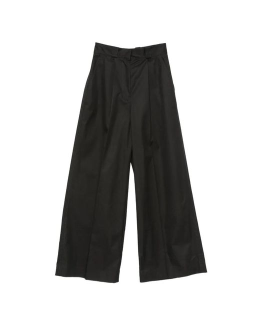 Balenciaga Black High-Waist Belt-Loops Trousers