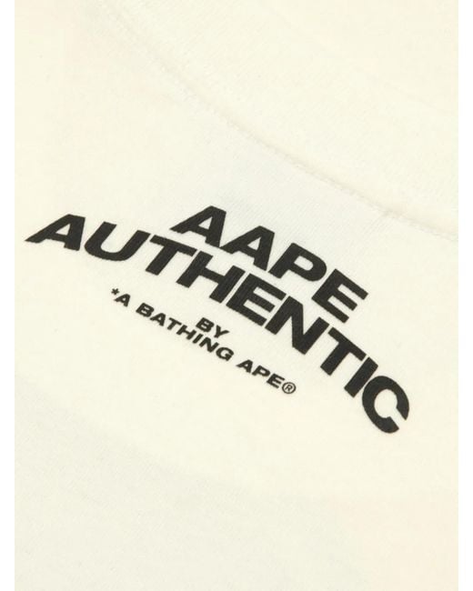 Aape By A Bathing Ape White Printed T-Shirt for men