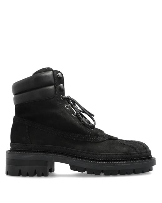 DSquared² Black Army Padded Lace-Up Boots for men