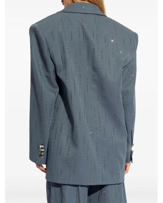 Blazer con apliques de strass The Attico de color Blue