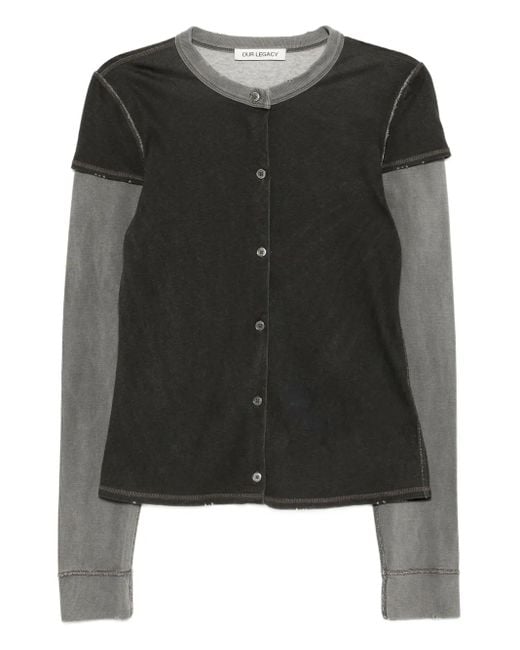 Our Legacy レイヤード スウェットシャツ Black