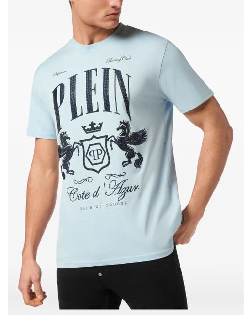 Philipp Plein Blue Cote D'Azur T-Shirt for men