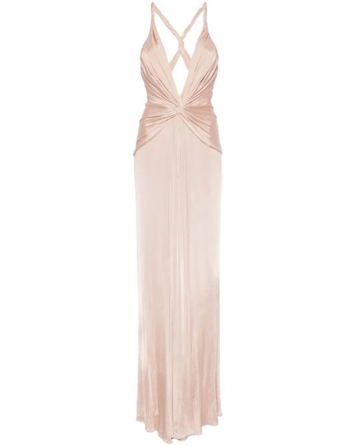 Tom Ford Pink Knot-Detail Maxi Dress