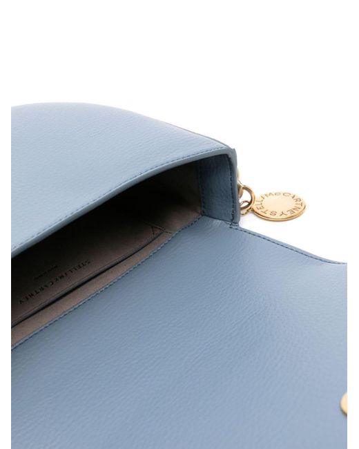 Stella McCartney Blue Frayme Chain-trim Shoulder Bag