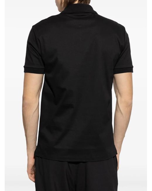 Lanvin Black Cotton Polo for men