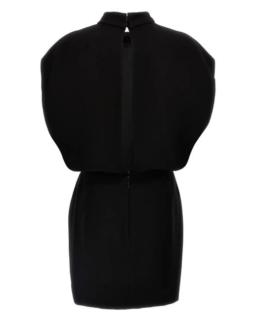 Max Mara Black Mock-Neck Mini Dress