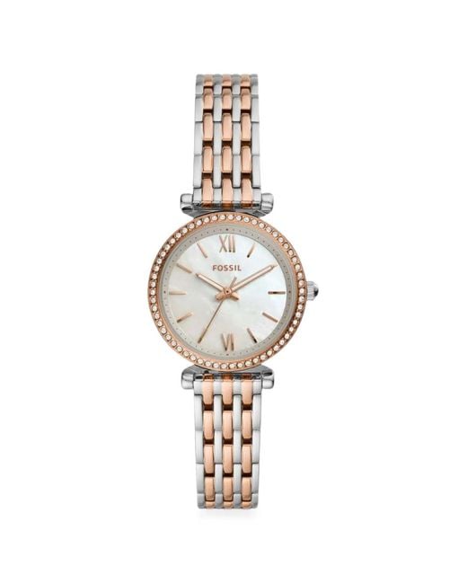 Fossil Metallic Carlie Mini 28Mm Watch