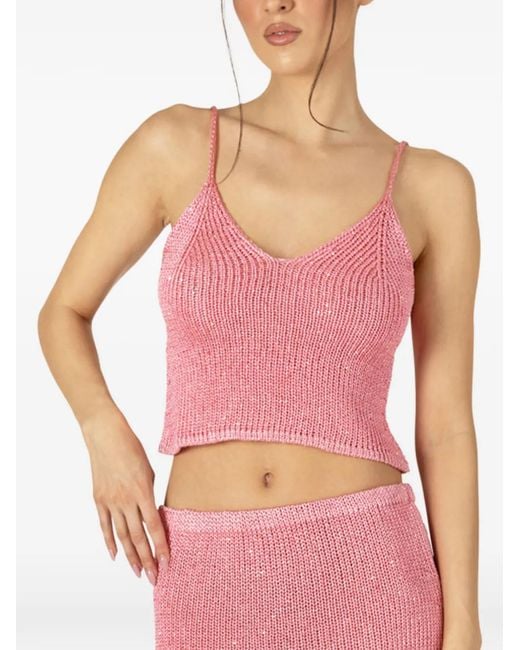 Paramidonna Pink Bruna V-Neck Top