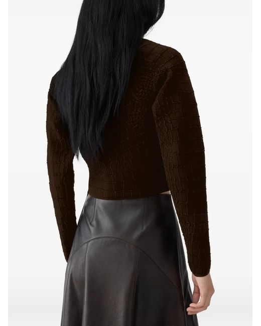 Jacquemus Brown Buttoned Textured Cardigan