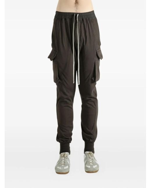 Rick Owens Gray Mastodon-Cut Drawstring Cargo Pants for men