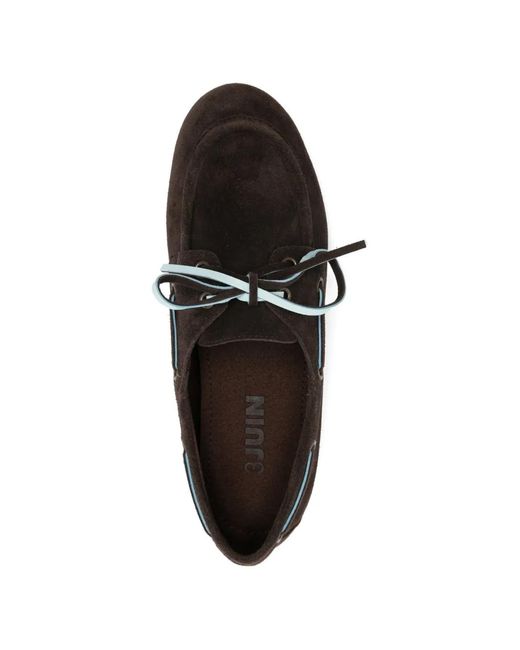 3Juin White Suede Boat Shoes
