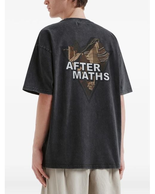 AFTERMATHS Black Graphic-Print T-Shirt for men