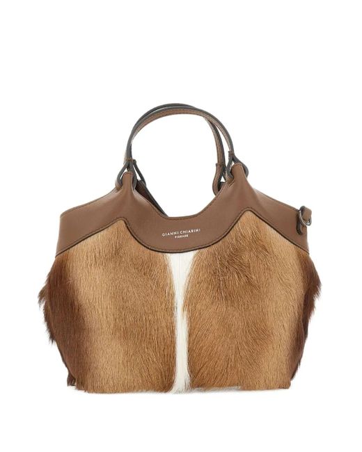 Gianni Chiarini Brown Dua Tote Bag