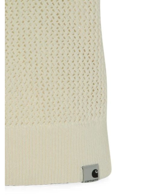 Carhartt Natural Open-Knit V-Neck Sweater