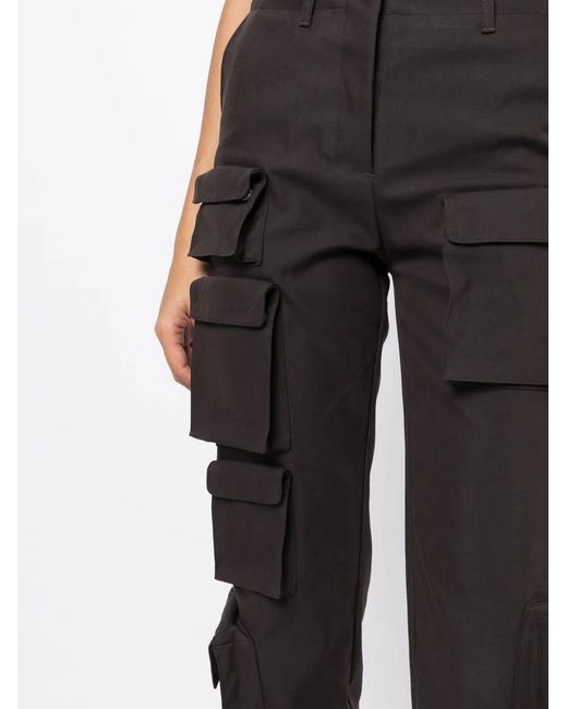 Off-White c/o Virgil Abloh Gray Multi-pockets Cargo Trousers