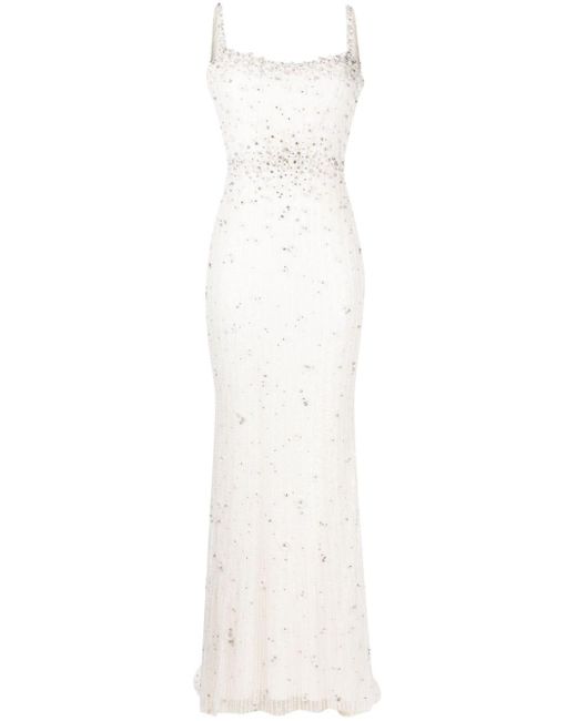 Jenny Packham White Kabla Floral-sequin Bridal Gown