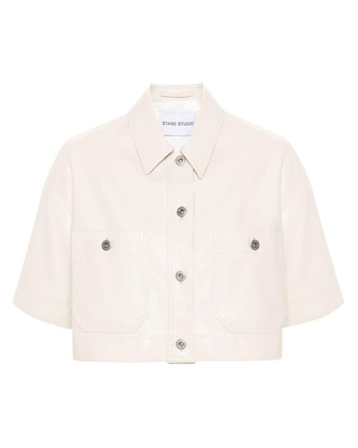 Stand Studio Natural Calista Cropped Shirt