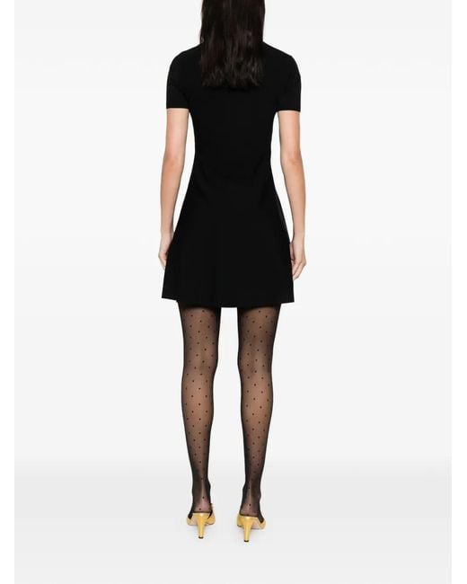 Valentino Garavani Black Bow-Detail Mini Dress