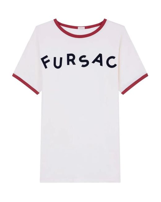 Fursac White Logo-Print T-Shirt for men