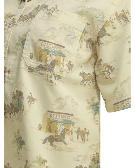 Filson White Chemise Imprimée À Manches Courtes