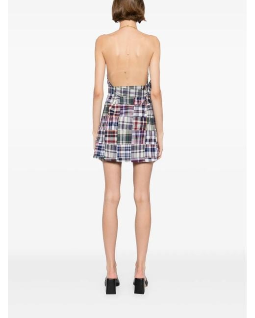 Abito A Quadri Marisol Madras di Cynthia Rowley in White