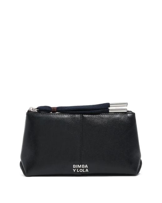 Bimba Y Lola Black Zip-Fastening Leather Wallet