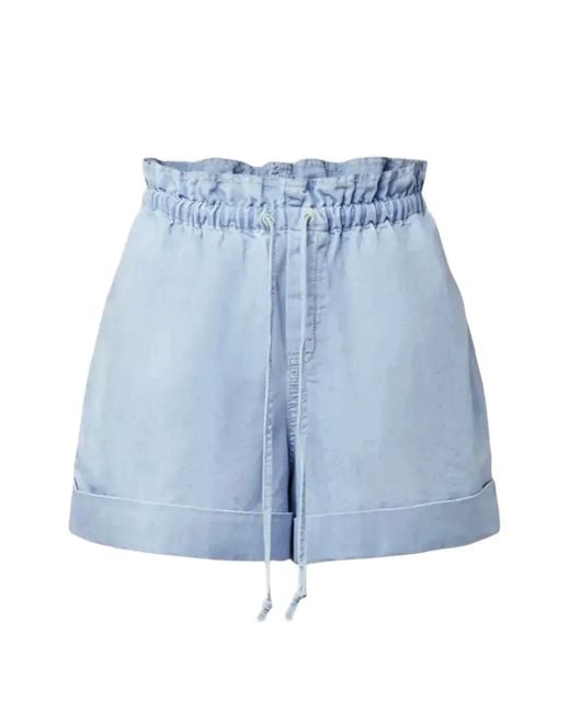 Drykorn Blue Edict Drawstring-Waist Shorts