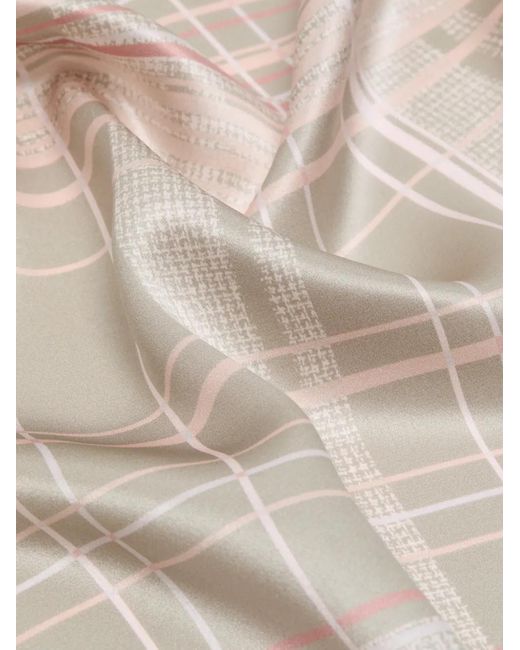 Acne Natural Check-Print Scarf