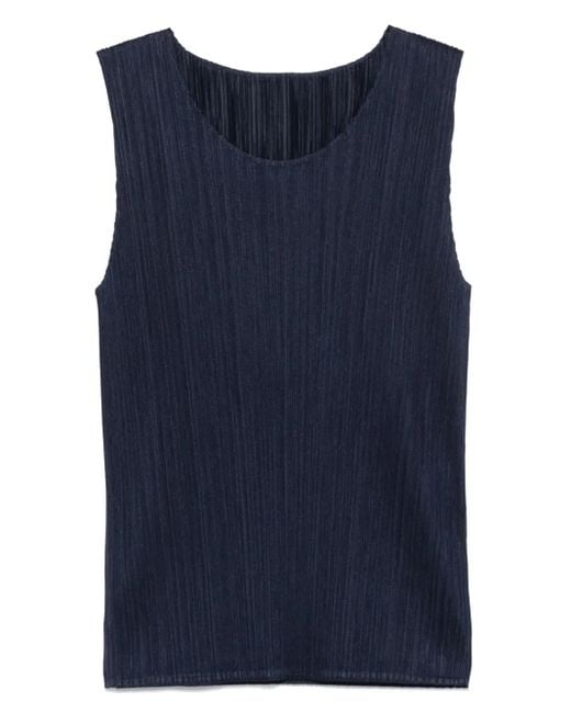 トップス Issey miyake pleats please tank top Brown New Colorful Basics 4 Tank Top by PLEATS PLEASE ISSEY