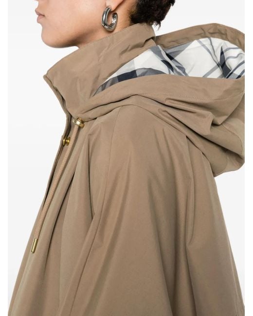 Barbour Natural Hooded Buttoned Coat