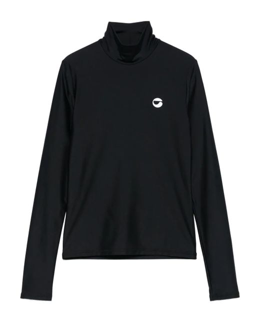 Coperni Black Long-Sleeved High-Neck Top