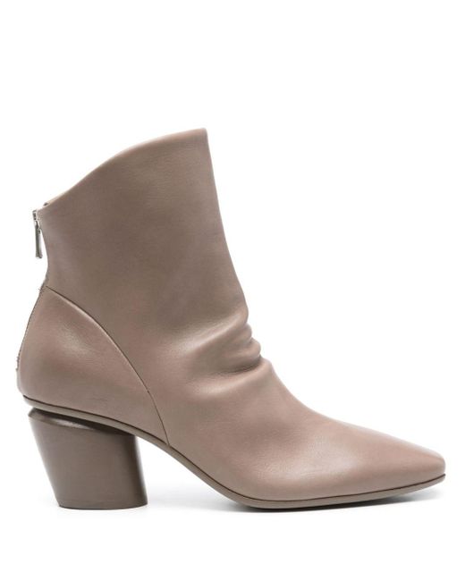 Officine Creative Brown 80mm Leather Ankle Boots