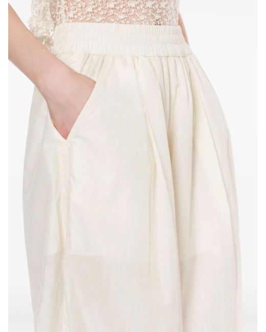 Philosophy Di Lorenzo Serafini シルク テーパードパンツ White