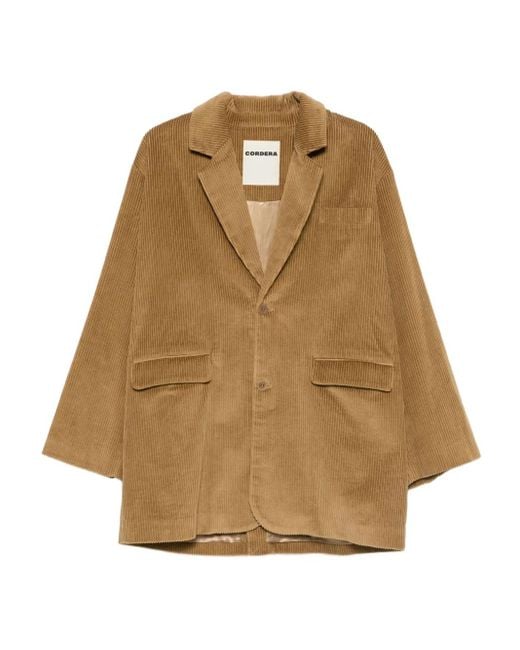 Cordera Corduroy Single-breasted Blazer Natural