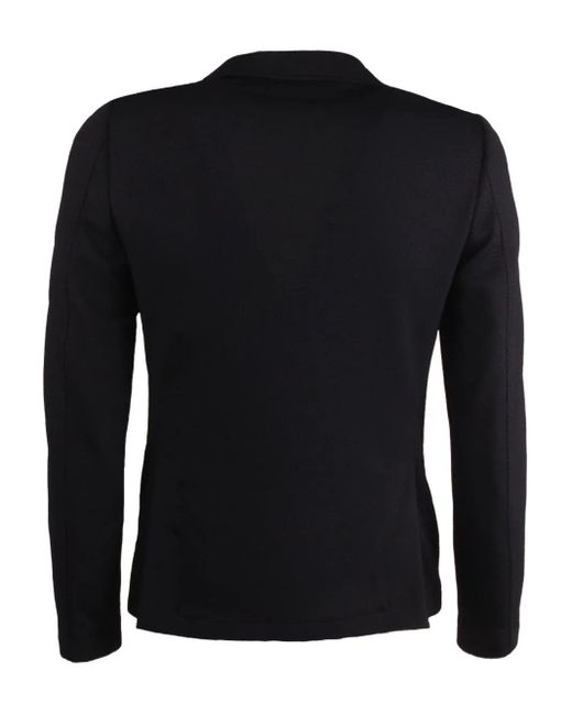 Daniele Alessandrini Black Tim Nido D'Ape Textured Two-Button Blazer for men