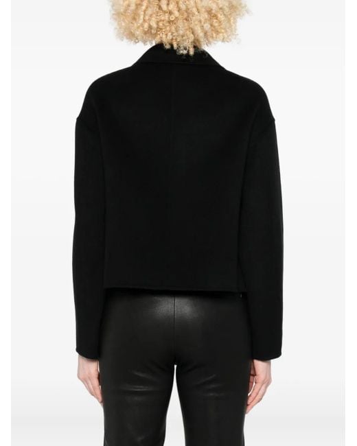 Arma Black Polo-Collar Wool Jacket
