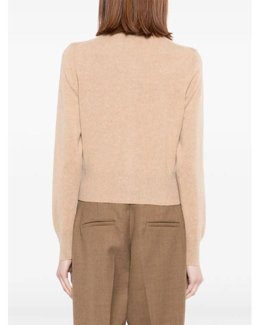 N.Peal Cashmere Natural Cropped Cardigan