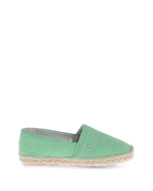 DSquared² Green Leather Espadrilles