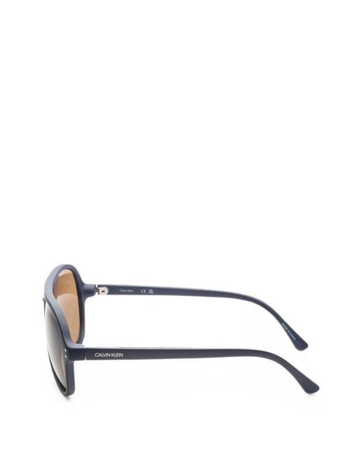 Calvin Klein White Pilot-Frame Sunglasses