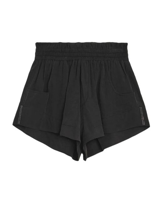 A PAPER KID Black Crystal-Embellished Shorts