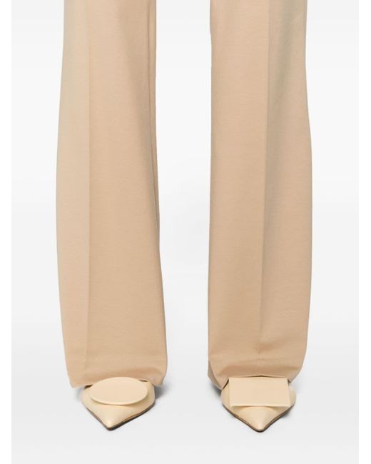 Circolo 1901 Natural Straight-leg Jersey Trousers