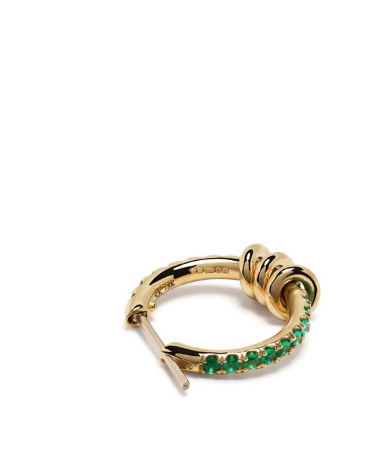 Spinelli Kilcollin Metallic 18K Ara Emerald Hoop Earrings