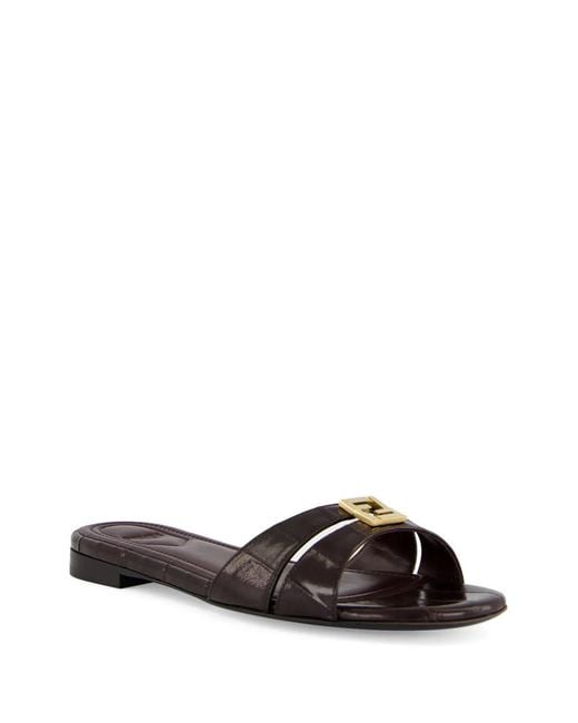 Fendi White Ffold Hagfish Sandals