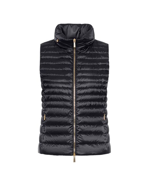Moorer Black Zip-Up Gilet