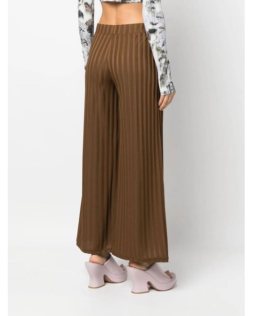 Viktor & Rolf Ribgebreide Broek in het Brown