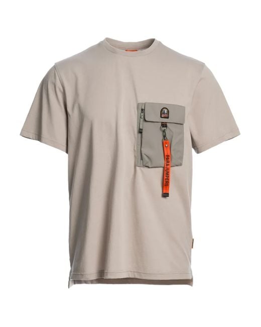 T-Shirt Con Taschino di Parajumpers in Gray da Uomo